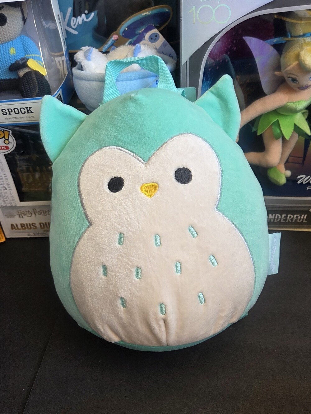 Squishmallows 12" Winston The Teal Owl Plush Mini Backpack, By Bioworld. BNWT